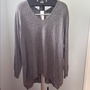 Acrobat Gray Long Sleeve V-Neck Sweater